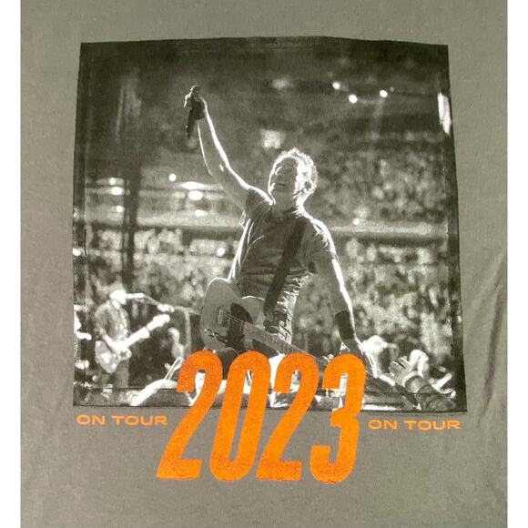 Bruce Springsteen | Mens | E Street Band 2023 Tour Graphic Tee Shirt | L | Gray - Picture 4 of 7